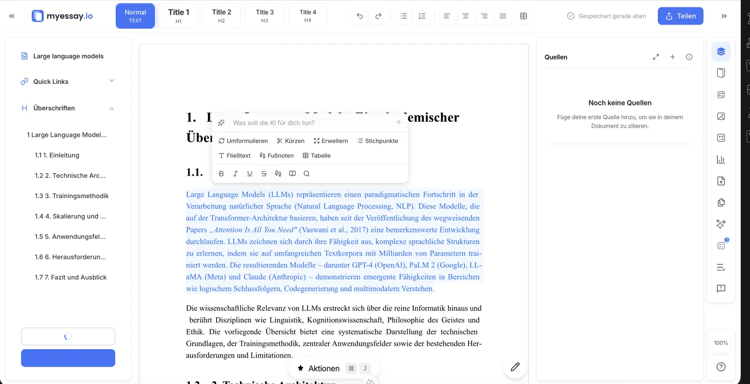Professionelle Struktur auf Knopfdruck