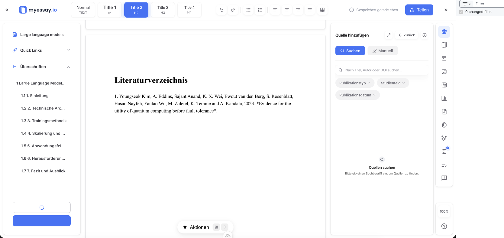 Alles automatisch formatiert