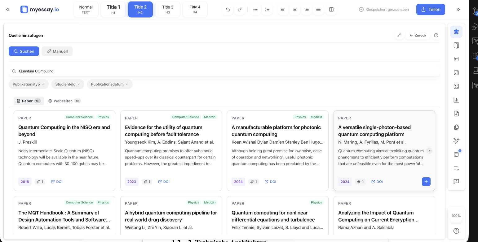 Recherchiere Quellen mit KI